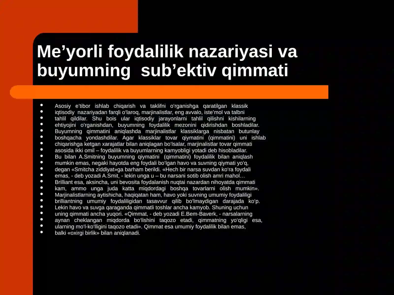 Xin asr oxiri - XX asrlardagi iqtisodiy ta'limotlar 4