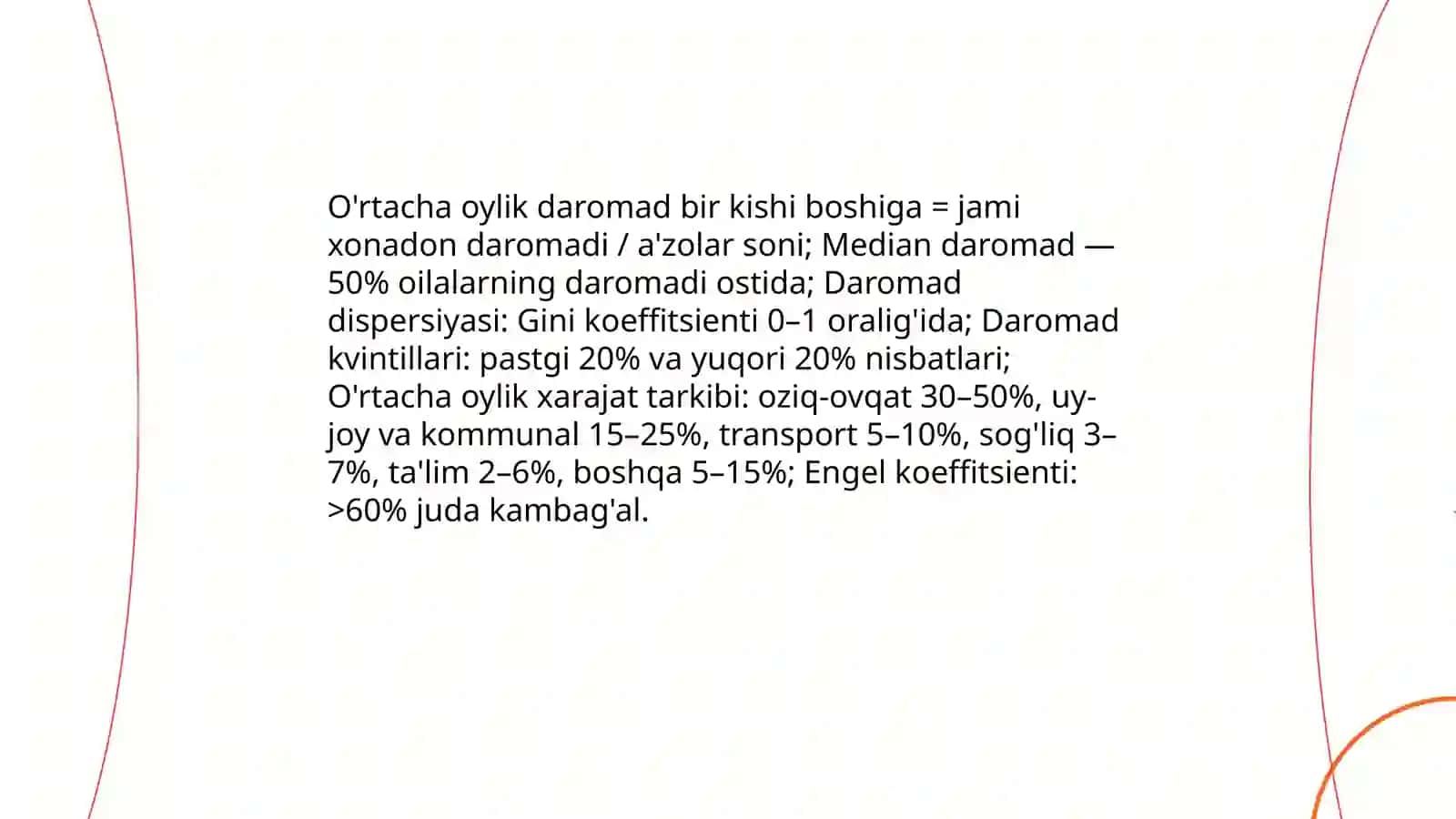 Aholi turmush darajasi statistikasi 4
