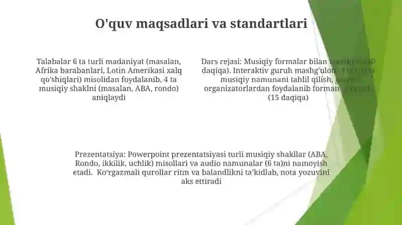 4-sinf musiqa dasturi bo'yicha dars ishlanma va taqdimot 4