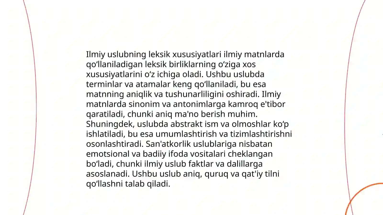 Ilmiy uslublar uning turlari va janrlari 4