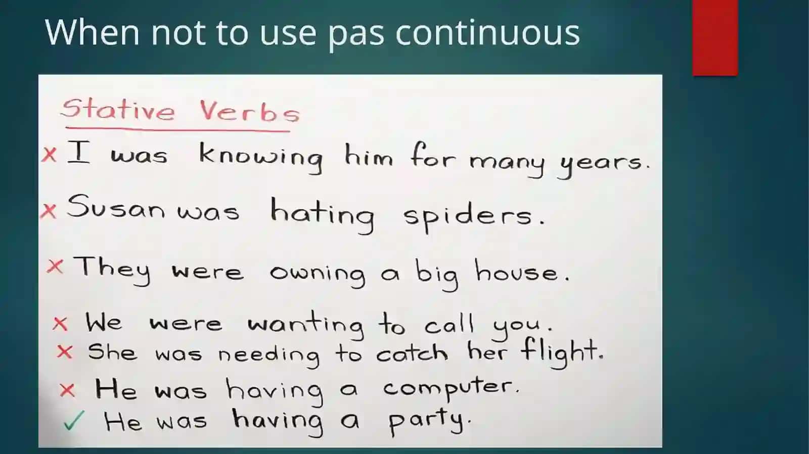 Past continuous 4