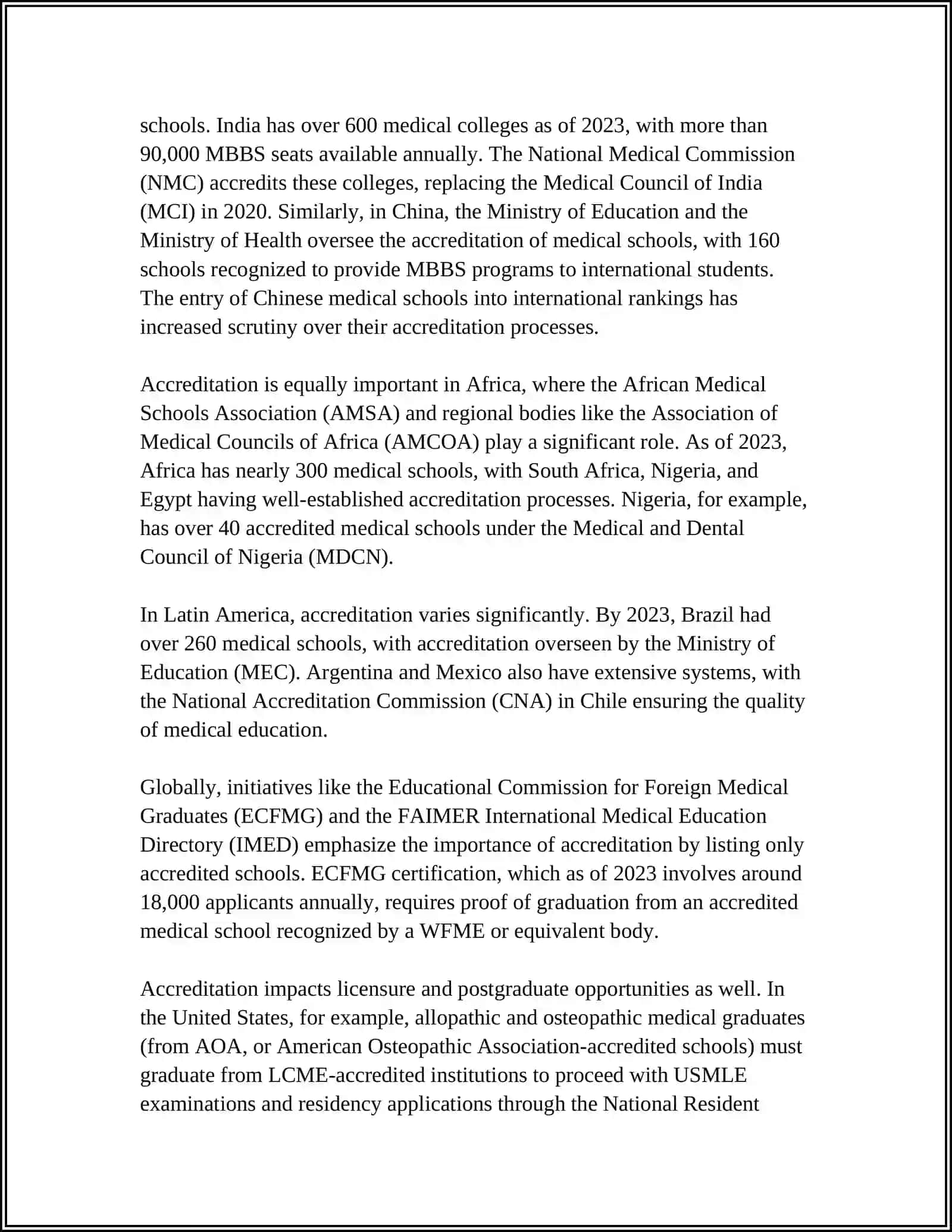MEDICAL EDUCATION IN THE UNITED STATES 4