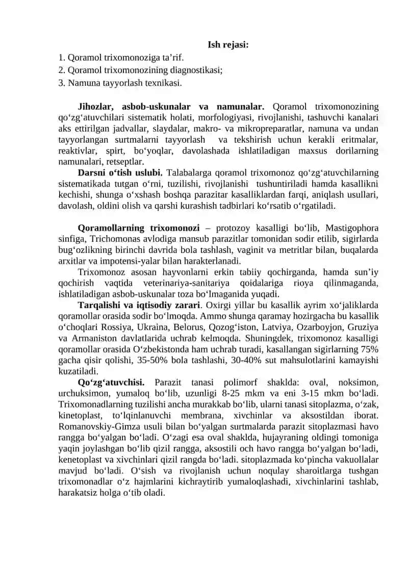 QORAMOL TRIXOMONOZINING DIAGNOSTIKASI 4