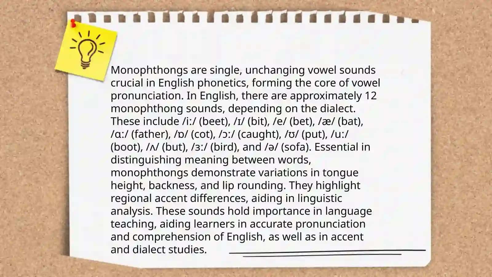 Monophthongs and their classification 4