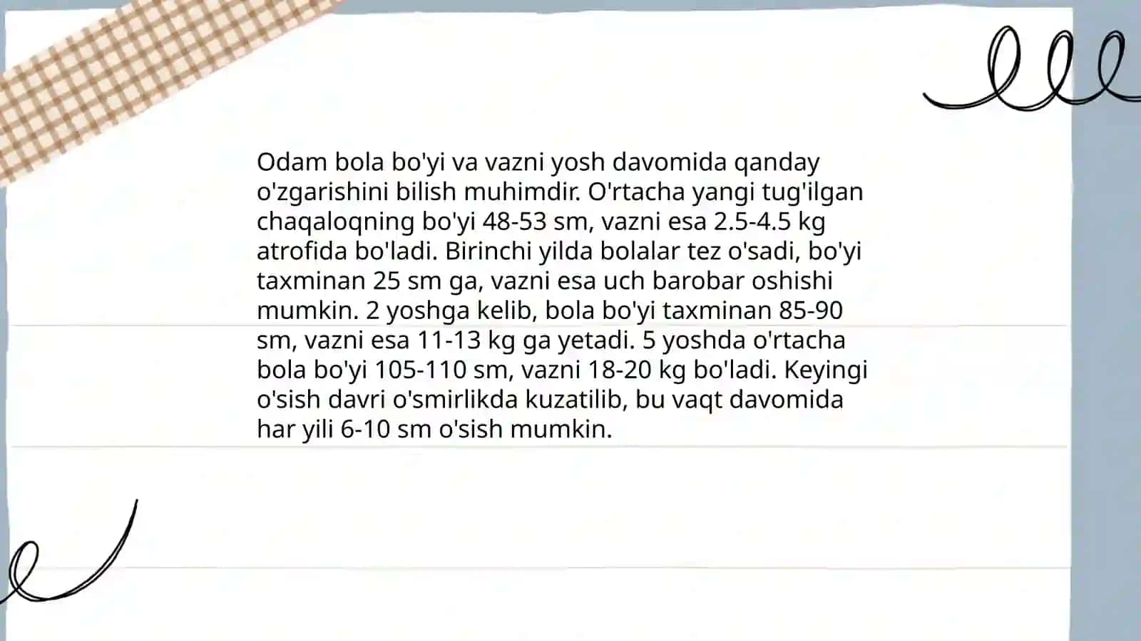 Ilk bolalik davrida jismoniy rivojlanish 4