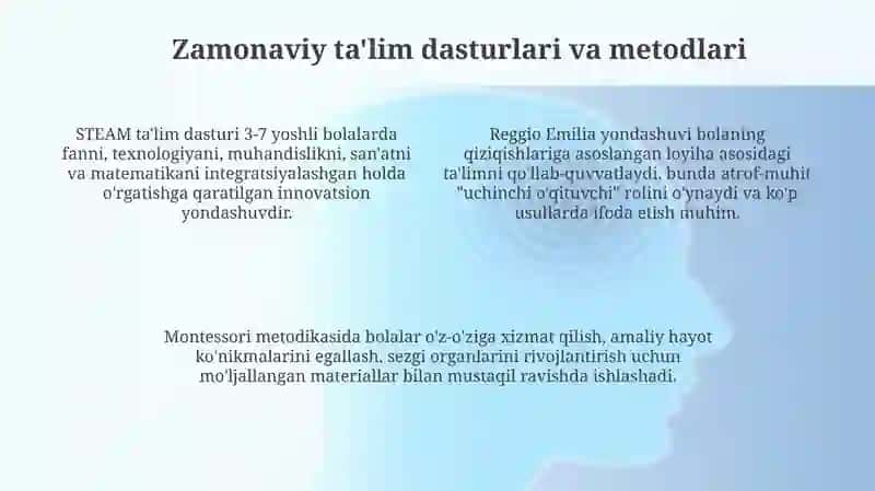 Maktabgacha ta'lim zamonaviy rivojlanish tendensiyalari 4