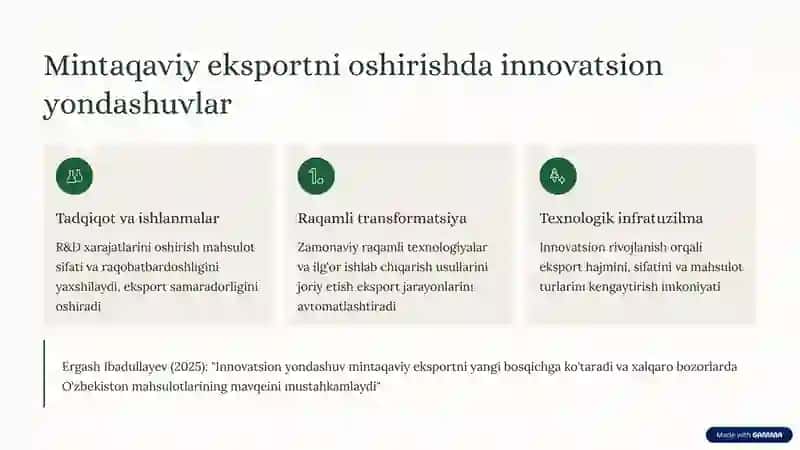 Mintaqalarning tashqi iqtisodiy faoliyati va eksportni oshirish yo'llari 4