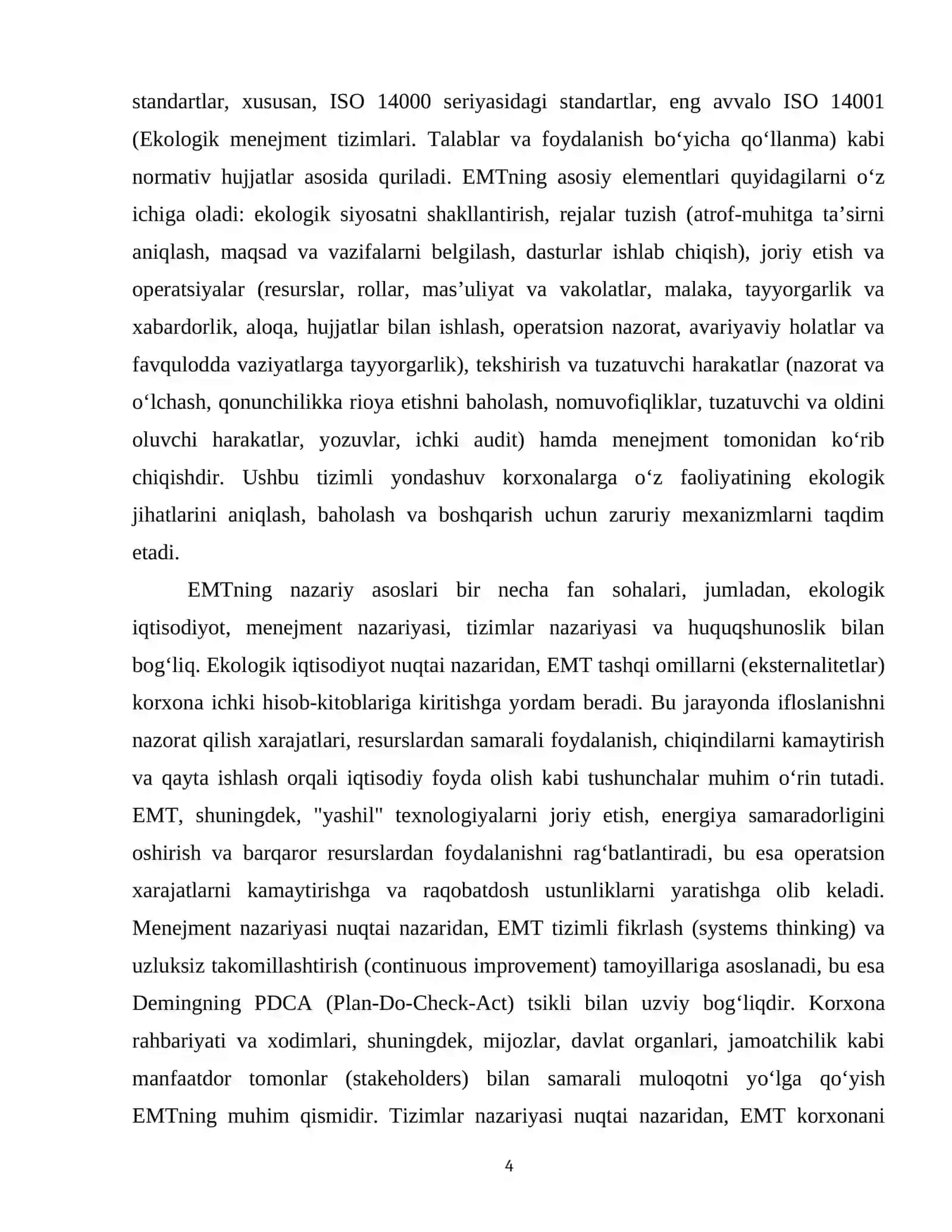 Korxonalarda Ekologik menwjment tizimini joriy etish va rivojlantirish 4