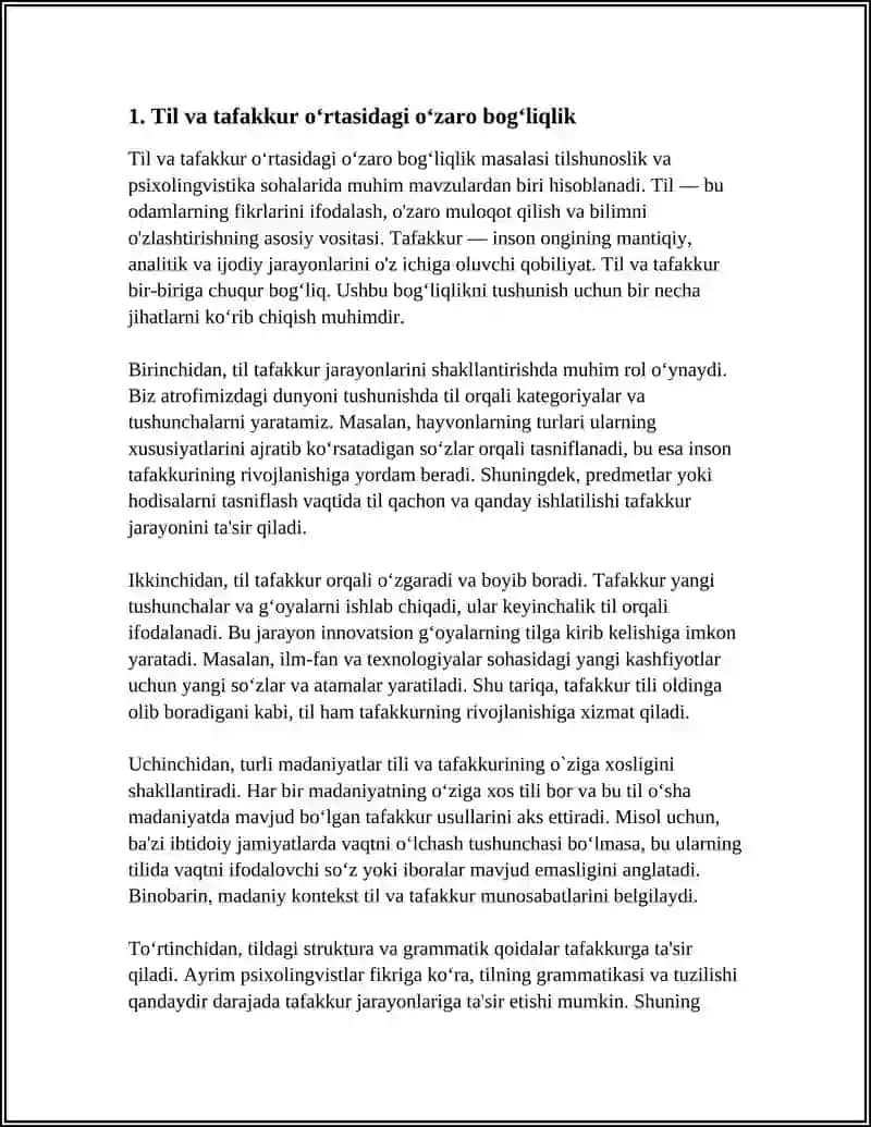 TIL VA TAFAKKUR 4