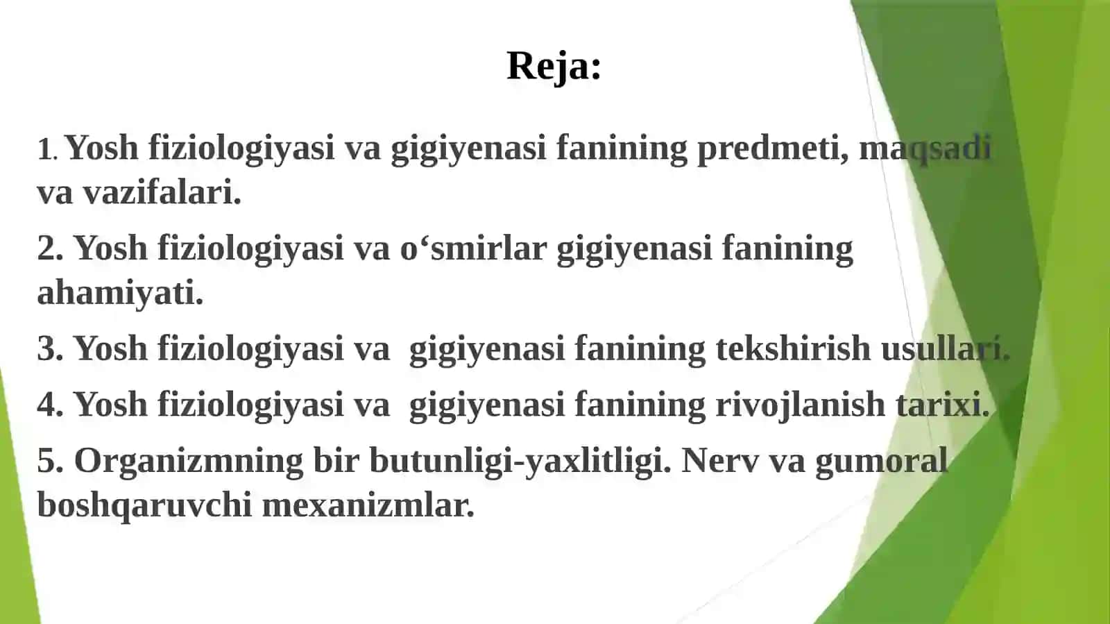 Yosh fiziologiyasi va gigiyena fani 4