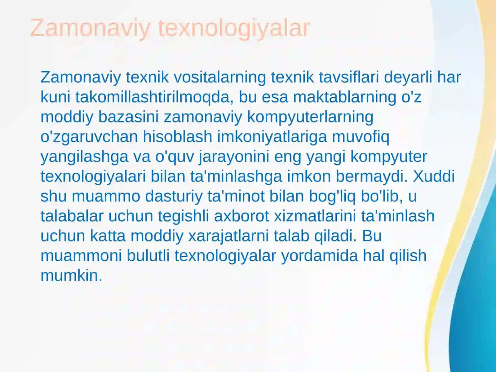 Ta’lim jarayonida bulutli texnologiyalardan foydalanish 4