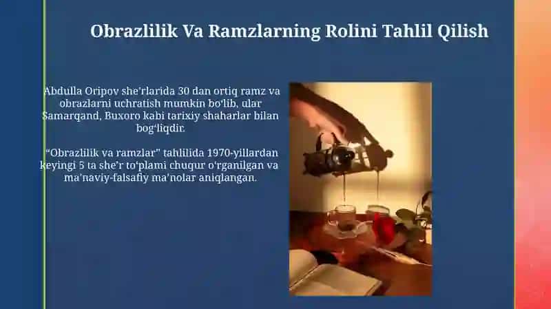Abdulla Oripov sheʼriyatida estetiktaʼsirmasalasi 4