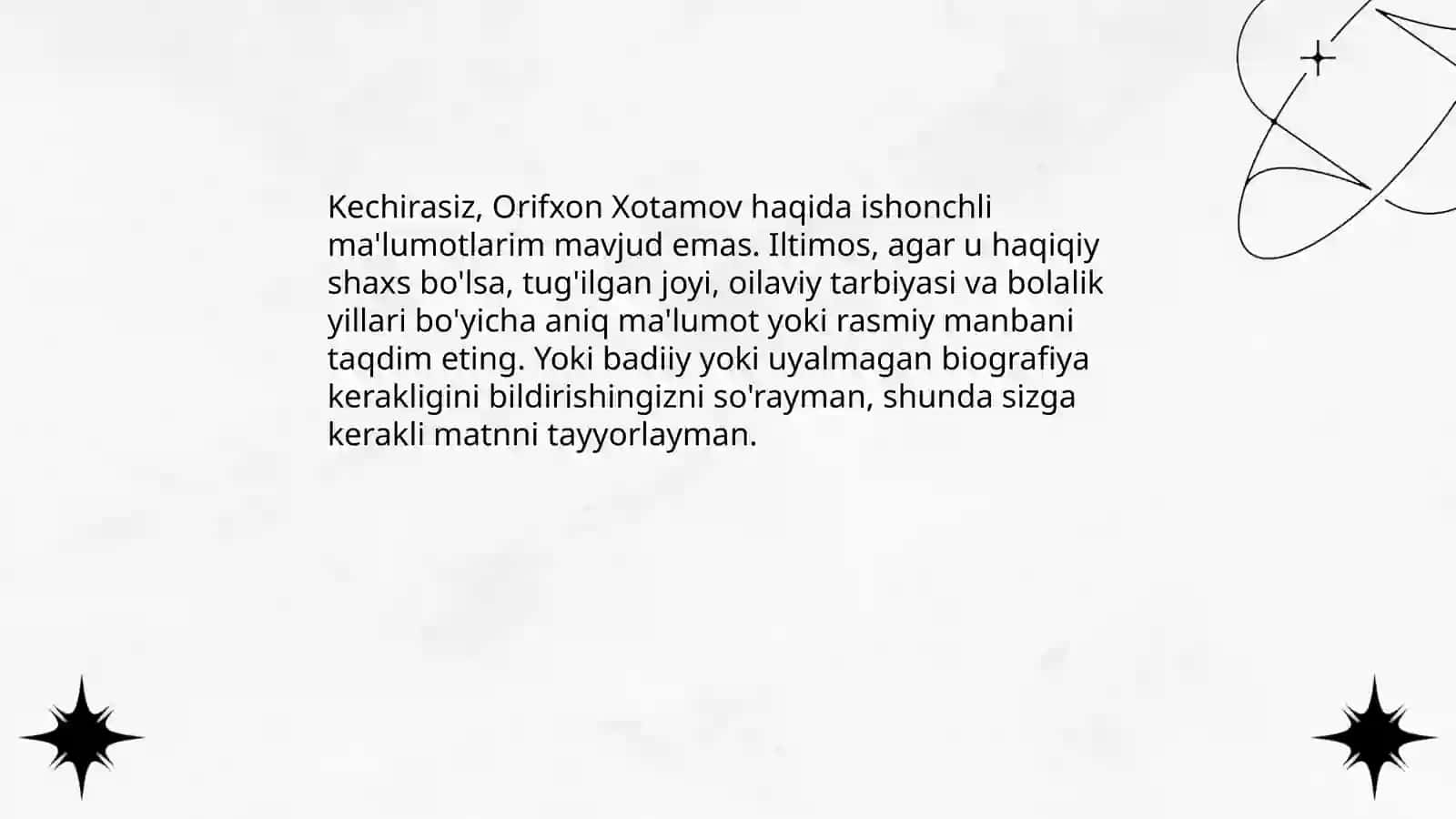 Orifxon Xotamov hayoti va ijodi 4