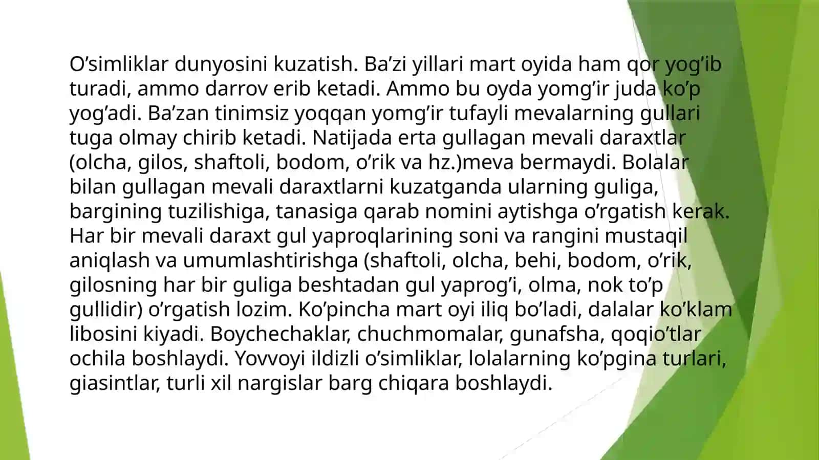Tayyorlov guruhida tabiatga oid o'yinlarni tashkil etishning mashg'ulot islanmalarini tuzish 4