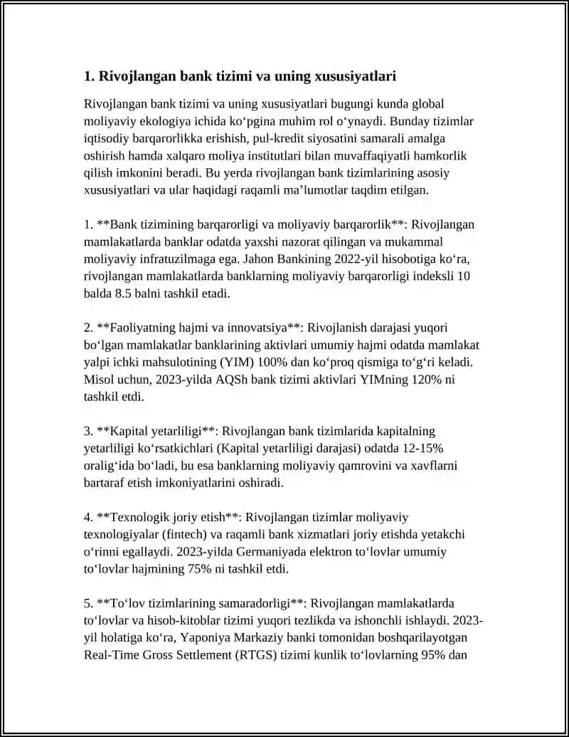 A COUNTRY WITH A HIGHLY DEVELOPED FINANCIAL SYSTEM 4