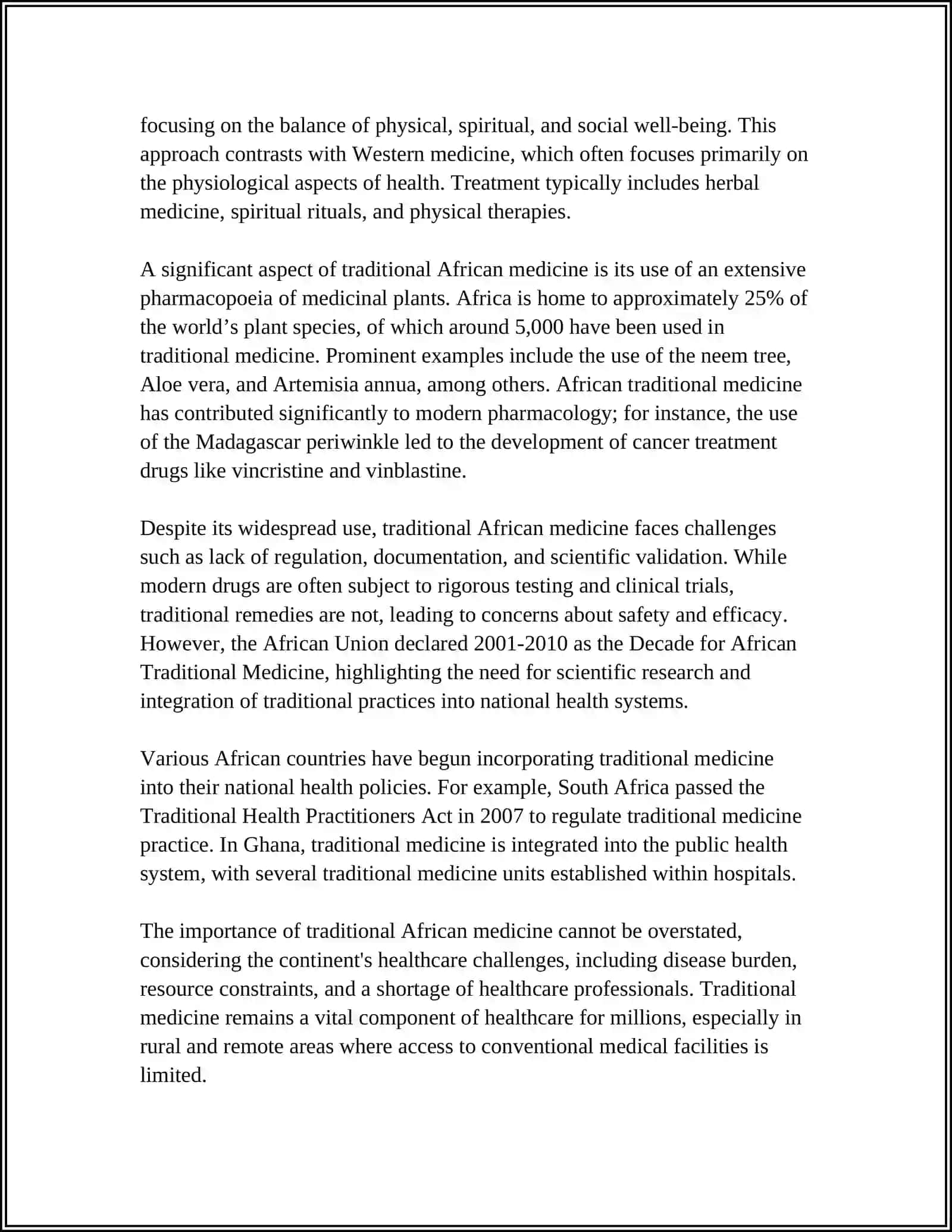NURSE'S AT THE SURGICAL DEPARTMENT CULTURE PROJECT: TRADITIONAL AFRICAN MEDICINE 4