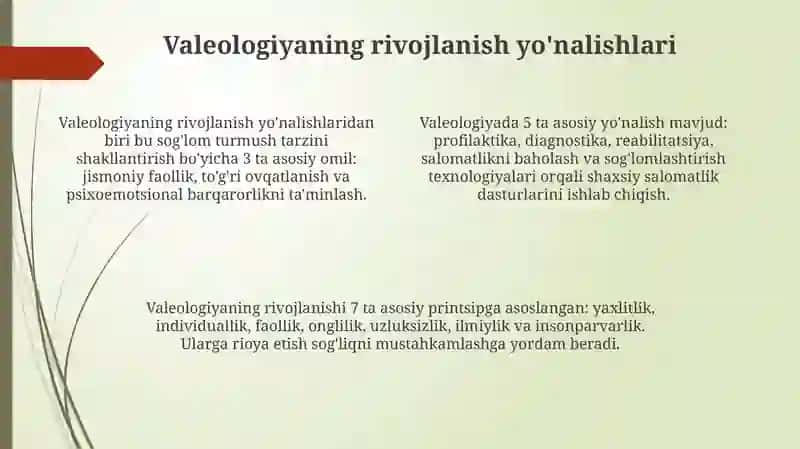 Valeologiyaning qisqacha tarixi 4