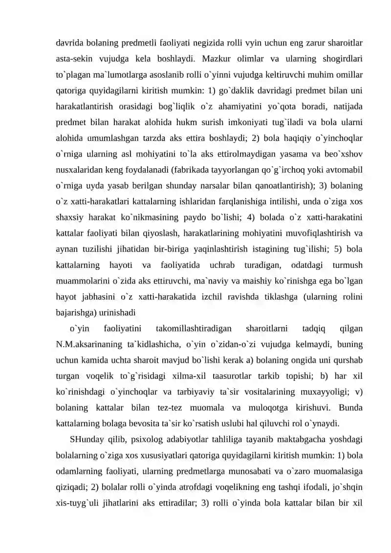 Psixologiyasida bola psixikasining rivojlanishi 4