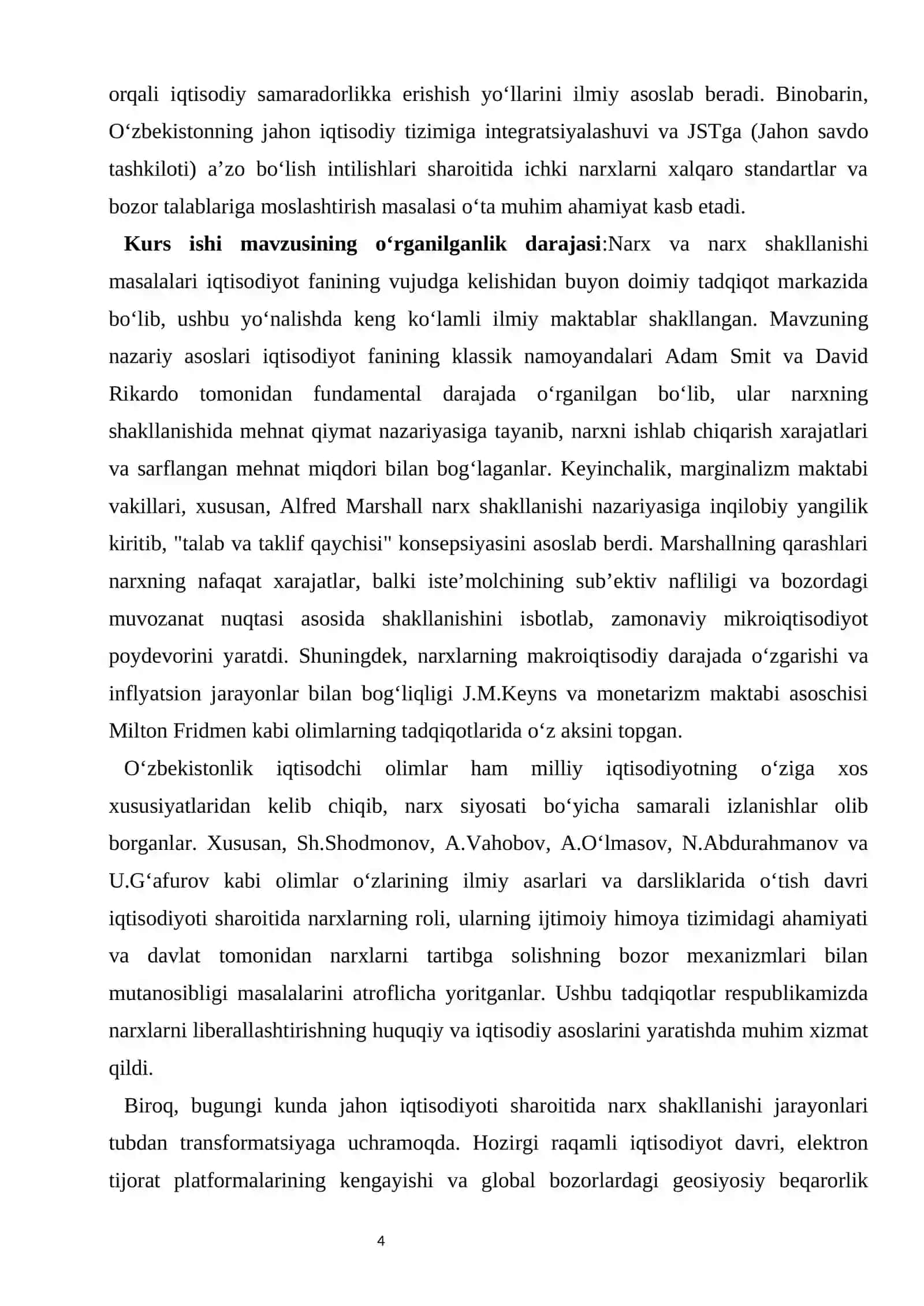 Bozor iqtisodiyoti sharoitida narxlarning shakllanishi. 4