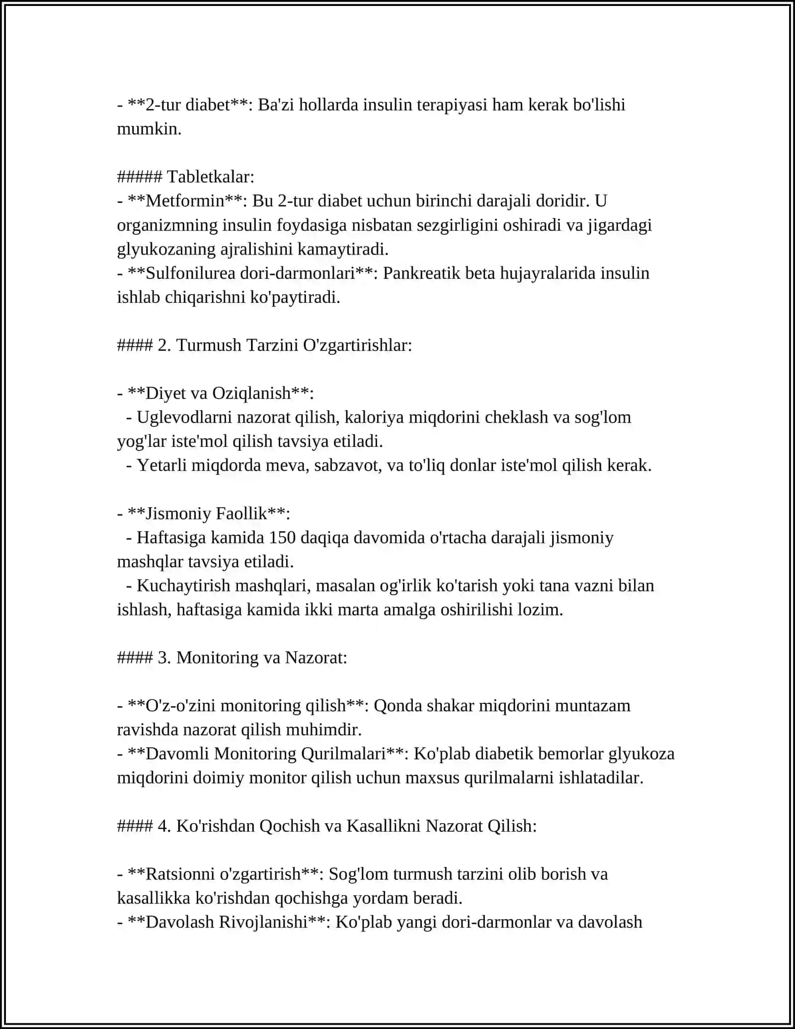 QANDLI DIABET VA OCHLIKDA KETONURIYA VA KETONEMIYA. XOLESTRIN TASHILISHIDA QATNASHUVCHI APO-OQSILLAR 4