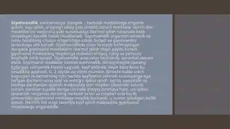 Tabiiy va sintetik narkotik vositalar. Foydasi va zarari 4