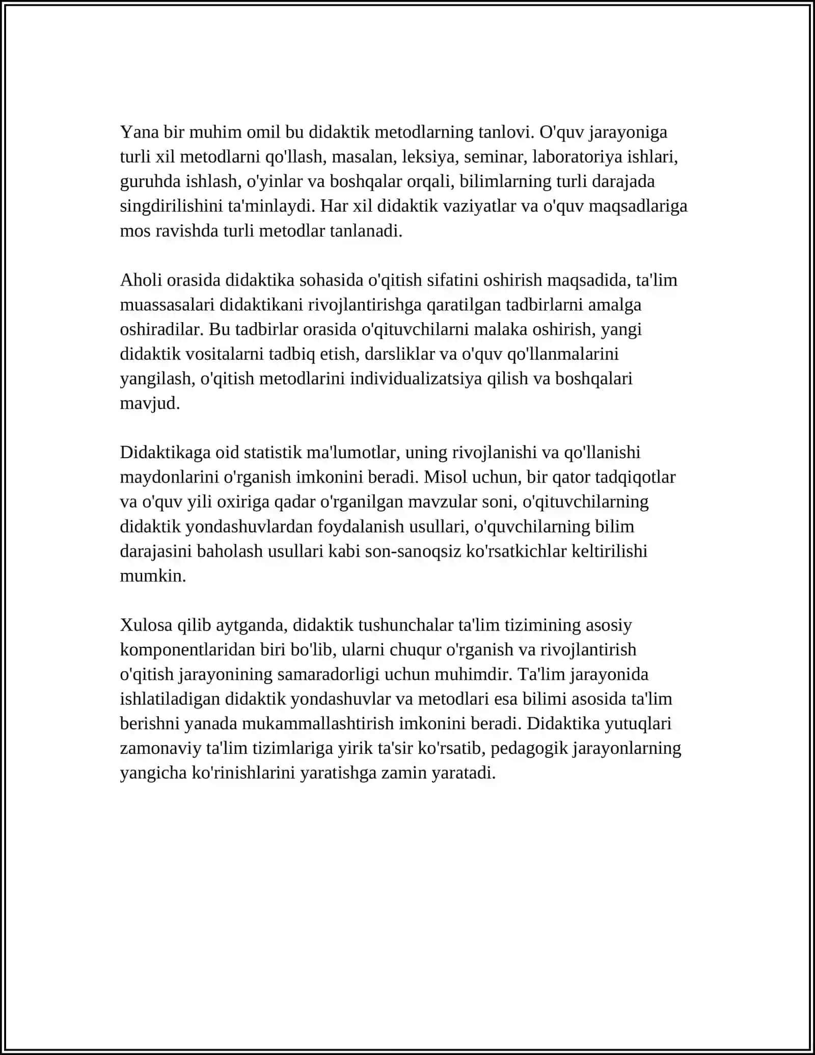 ASOSIY DIDAKTIK TUSHUNCHALAR VA JISMONIY TARBIYA DARSLARIDA ULARNING AHAMIYATI 4