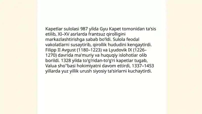Feodalizm va feodal munosabatlari Fransiiyada 4