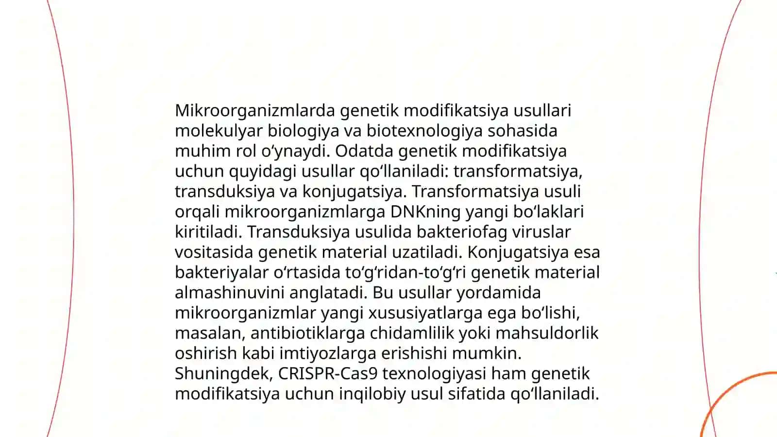 Mikroorganizmlar gen muhandisligi va ulardan foydalaniladigan sohalar 4