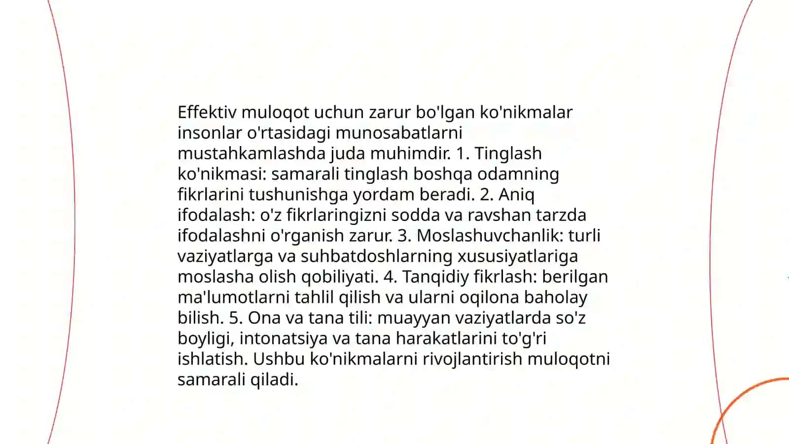 Kommunikativ malakalar va ta'sir koʻrsatish.Takt va pedagogik takt haqida tushuncha 4