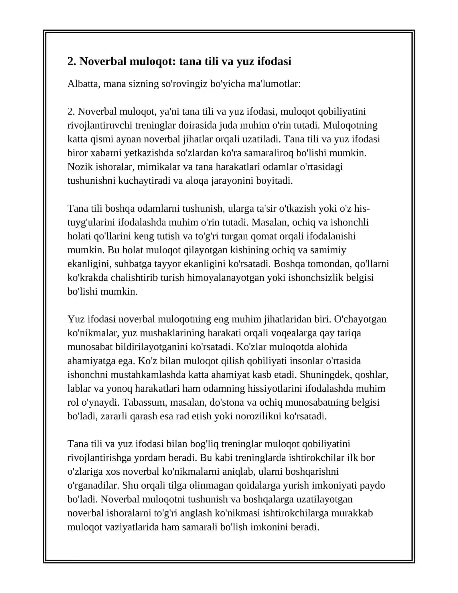 MULOQOT QOBILIYATINI RIVOJLANTIRUVCHI TRENINGLAR 4