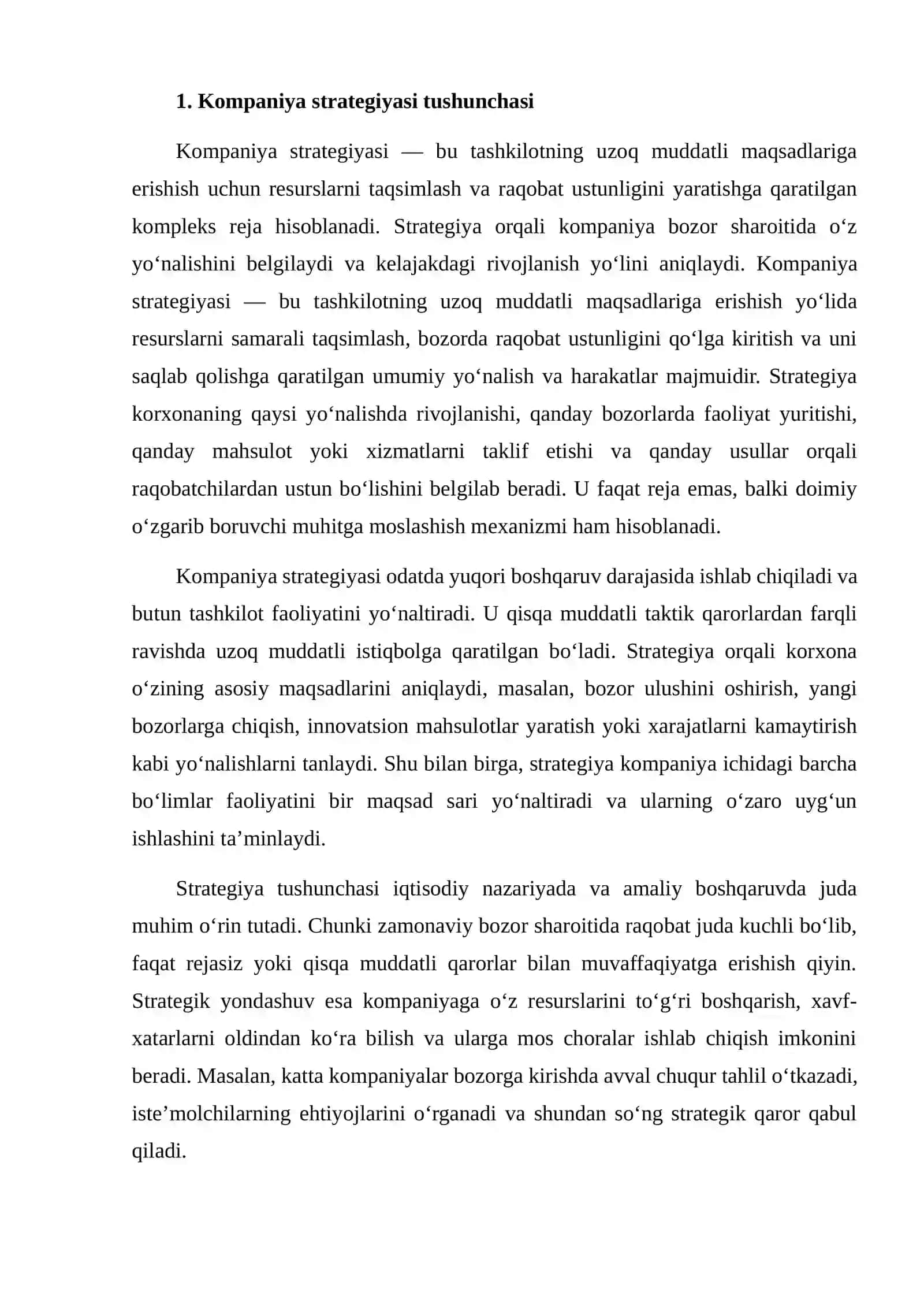 KOMPANIYA STRATEGIYASINI BELGILOVCHI OMILLAR 4
