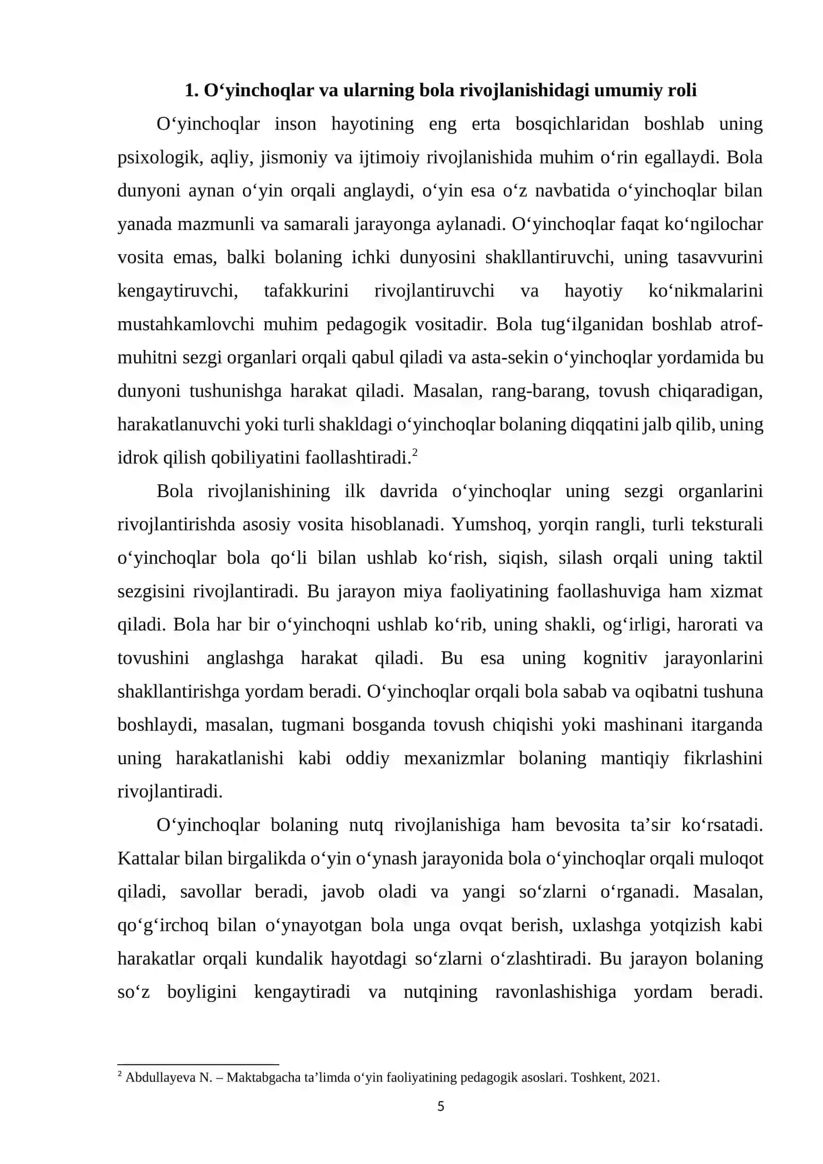 Bola tarbiyasida o‘yinchoqning ahamiyati 4