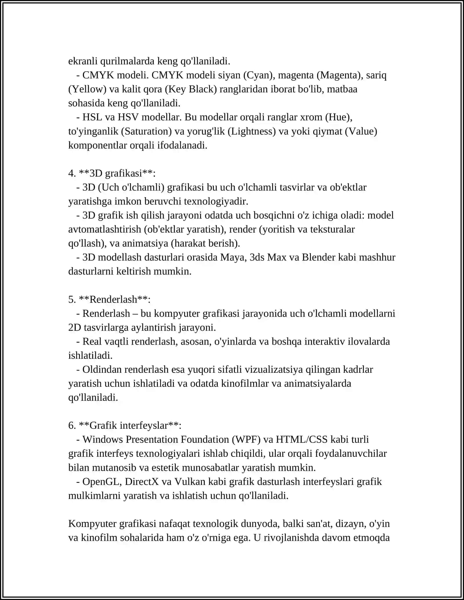 KOMPYUTER GRAFIKASI BULIMINI UQITISH METODIKASI 4