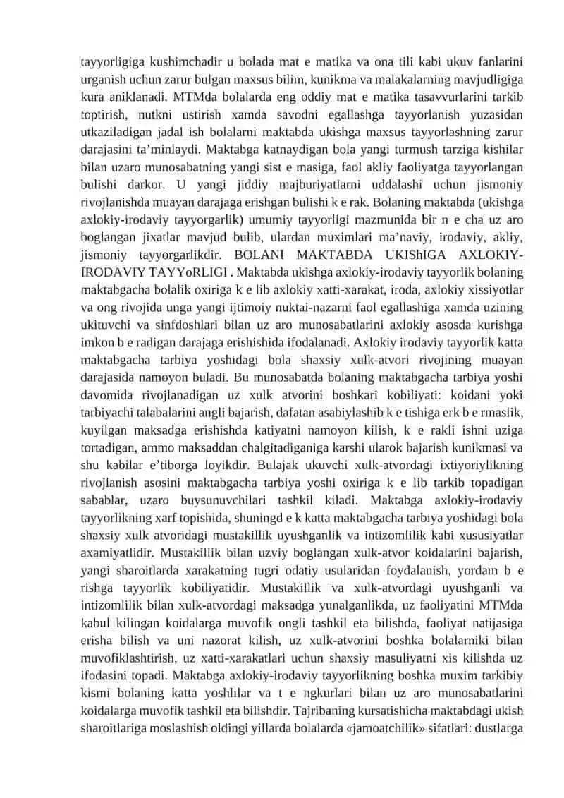 Bolaning maktab ta’limiga tayyorligi tushunchasi 4