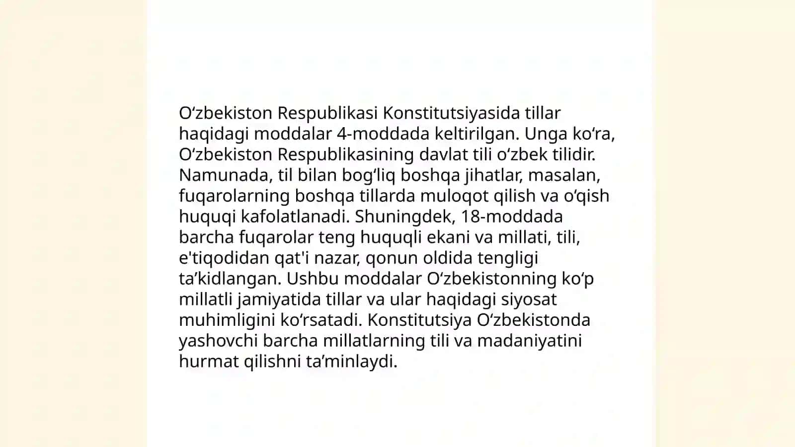 Mustaqillik davrida O'zbekistonda ko'p tillilik 4