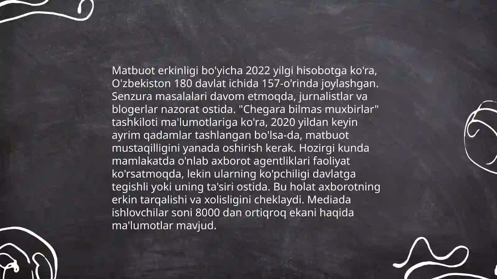 Oʻzbekiston respublikasida ommaviy axborot vositalarining faolyati 4