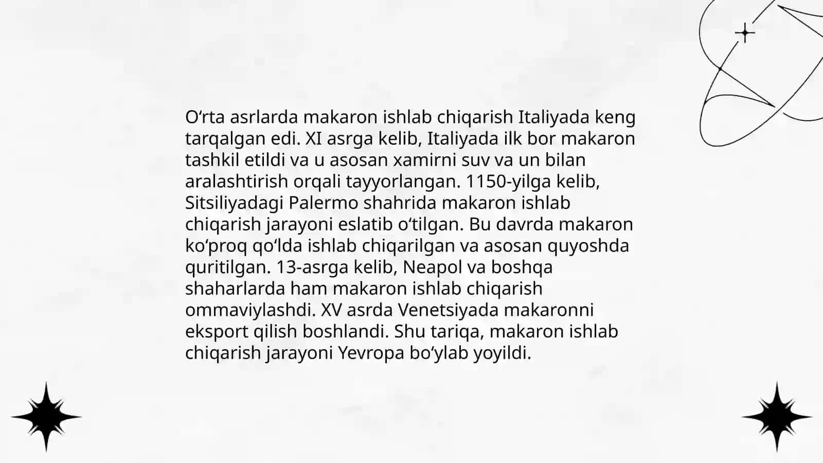 Makron ishlab chiqarish sanoatini rivojlanish tarixi 4