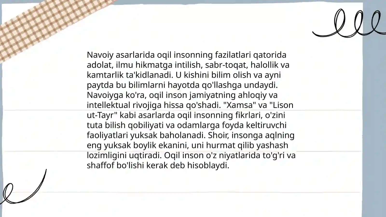 Alisher Navoiy dostonlarida axloqiy pand-nasihatlar 4