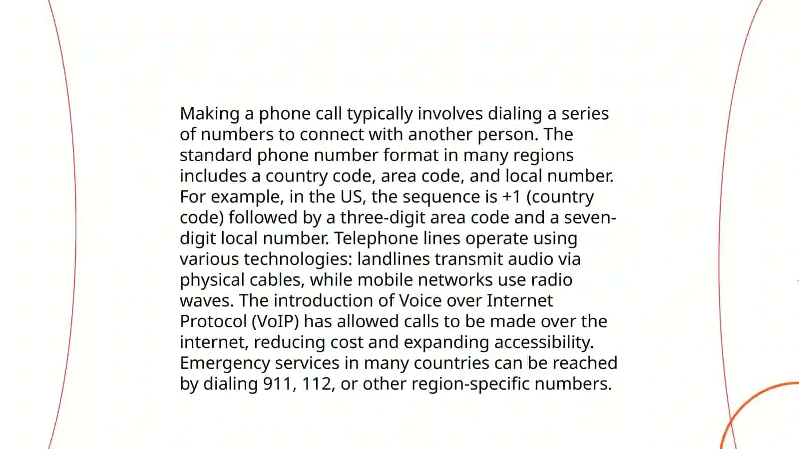 Telephoning 4