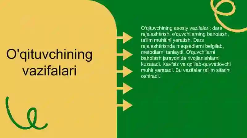 O'qituvchining ta'lim jarayonidagi mahorati 4