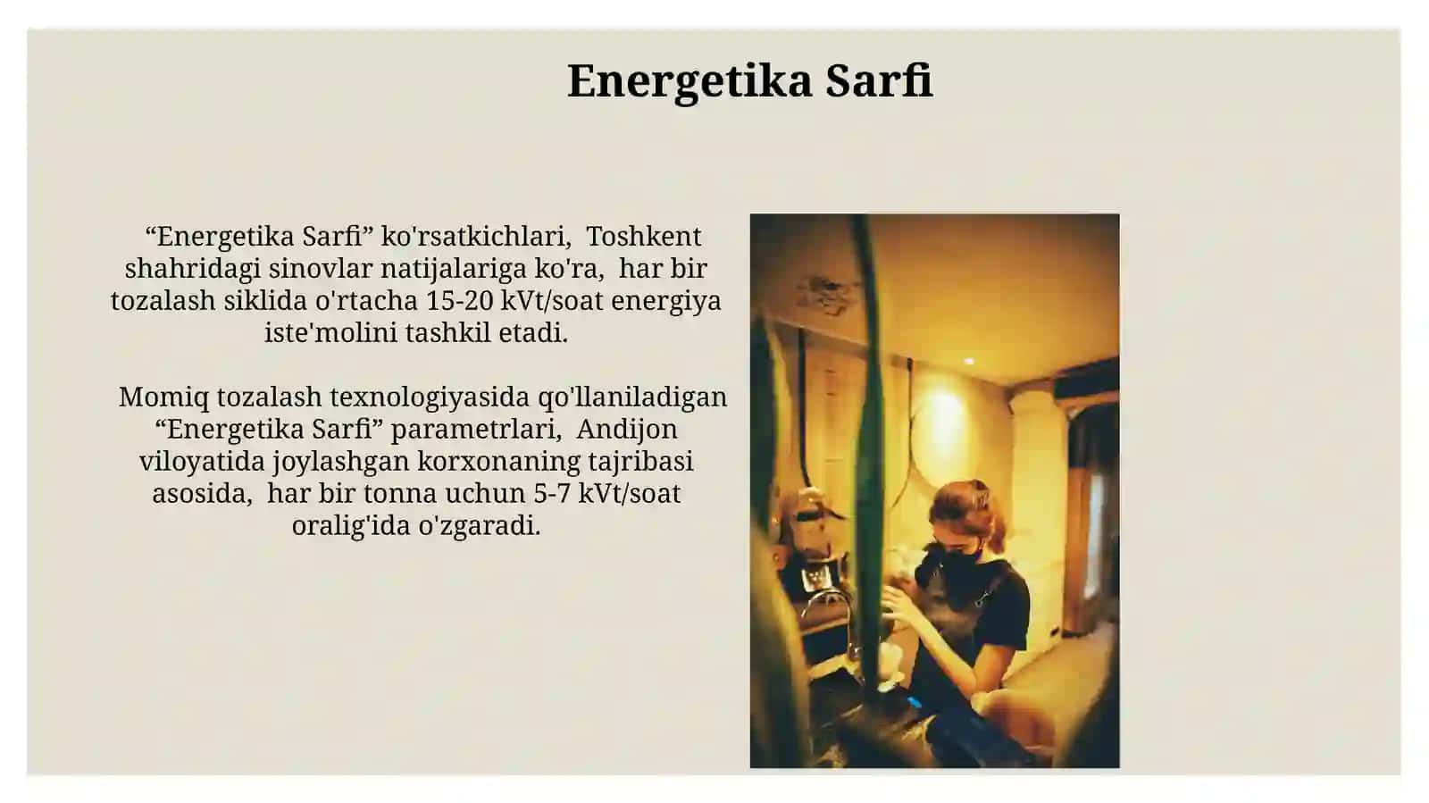 Momiq Tozalash Texnologik Jarayoni 4
