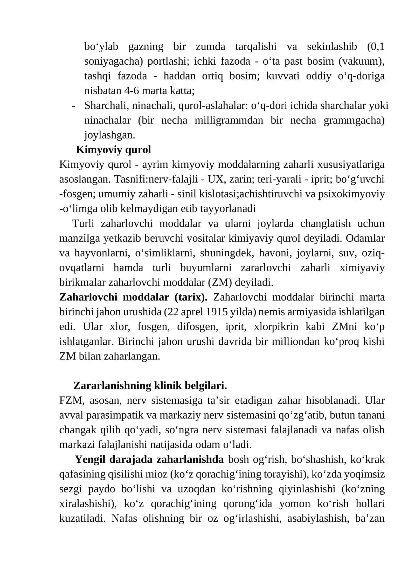 Zamonaviy qirg‘in vositalari Texnogen tabiiy va ekologik hususiyatli FV va ulardan muhofazalanish 4