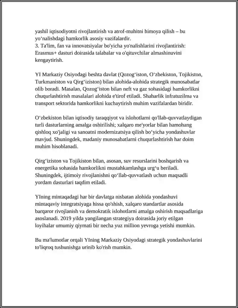 YEVROPA ITTIFOQI DIPLOMATIYASI VA MARKAZIY OSIYOGA NISBATAN QIYOSIY TAHLILI 4