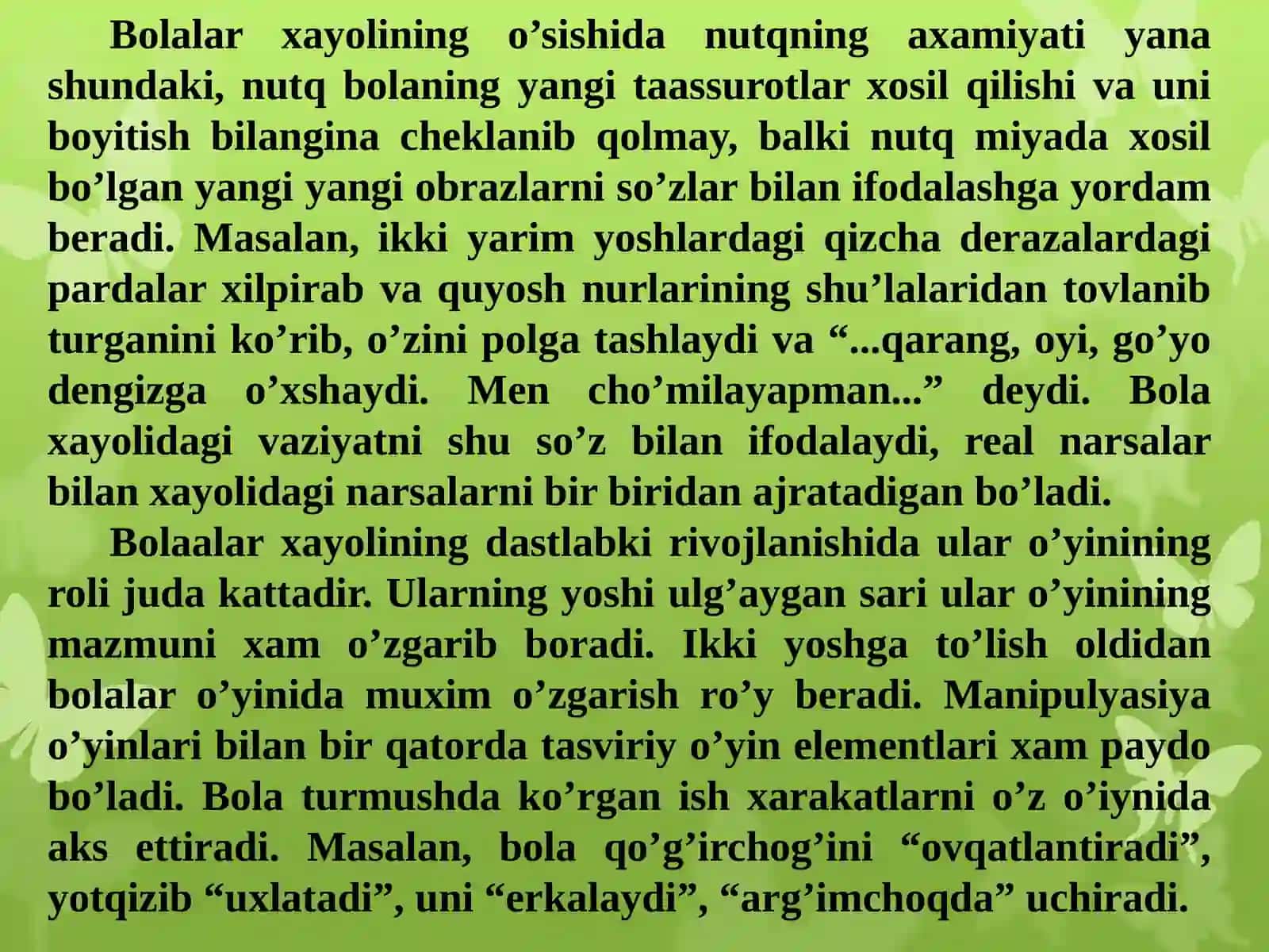 Bolalarda hayolning rivojlanishi 4