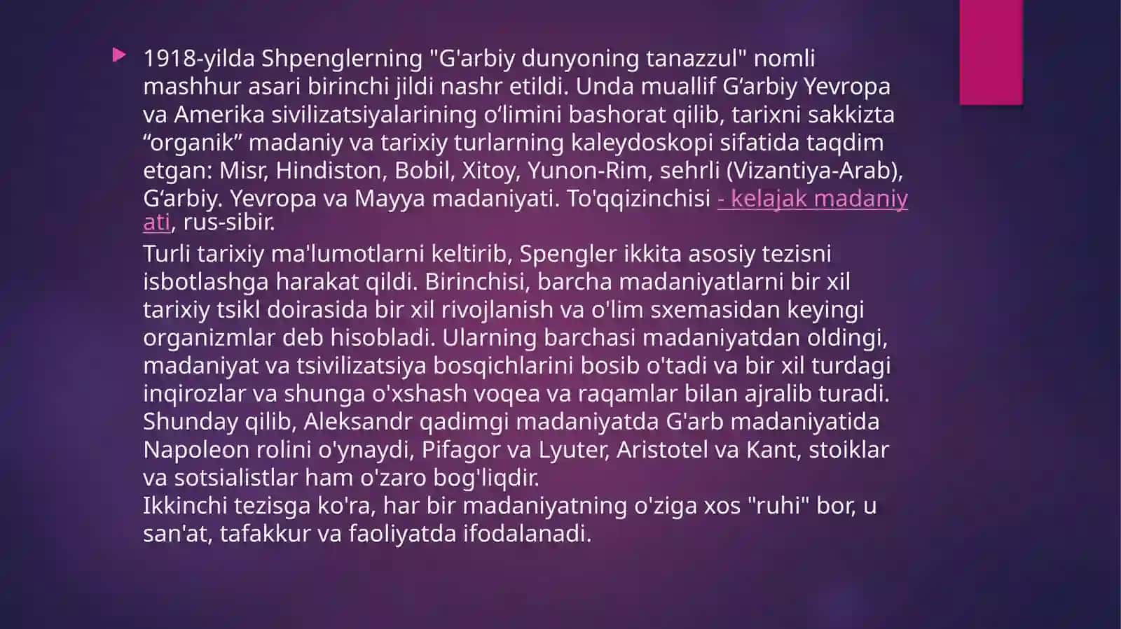 Osvald Shpenglerning “Yevropa quyoshining so'nishi” asari 4