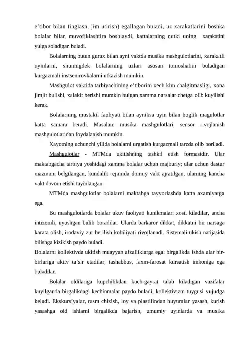 Bоlalarni maktabga tayyorlashda mashg’ulоtning o’rni 4