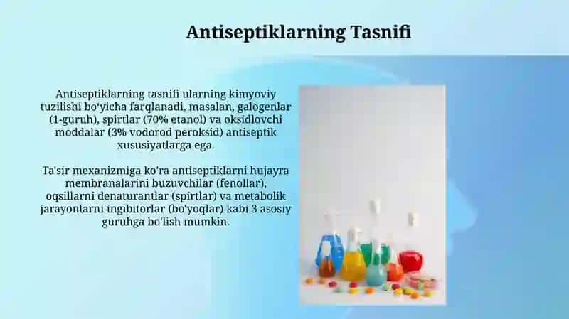 Kimyoviy va biologik antiseptiklar guruxlari va turlari 4