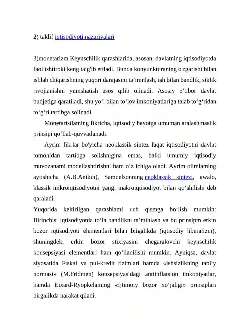 IQTISODIY TA'LIMOTLARI EVOLUTSIYASI 4