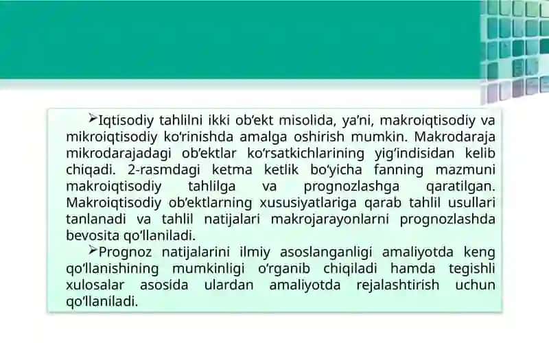 Makroiqtisodiy tahlil va prognozlash 4