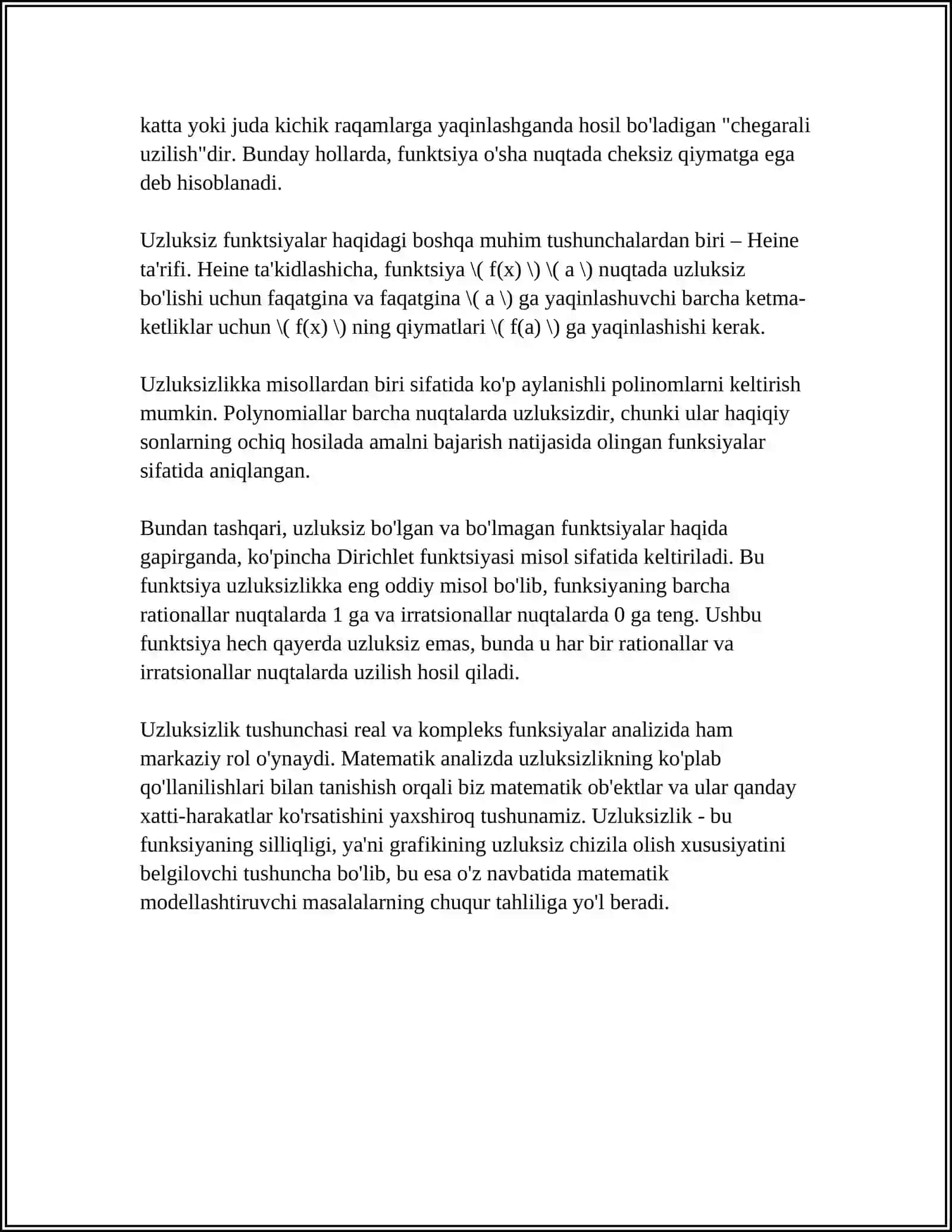FUNKSIYANING UZLUKSIZLIGI 4